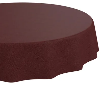Produktbild von Tischdecke 100x100cm Rund Bordeaux DanceDirty abwaschbar Leinenoptik wetterfest Falschuni Modern Schnittkante