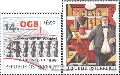 Produktbild von Briefmarken Österreich 1999 Mi 2295,2296 (kompl.Ausg.) postfrisch Gewerkschaftsbund