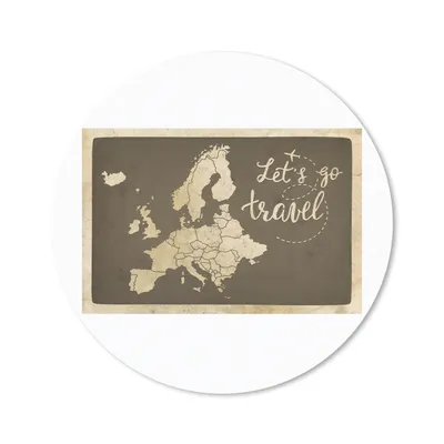 Produktbild von MuchoWow® Mauspad Mousepad Europa Karte - Vintage - Zitate 30x30 cm - Mousepads - Maus Mat - Pad - Mausunterlage - Tischunterlage - Schreibtischmatten