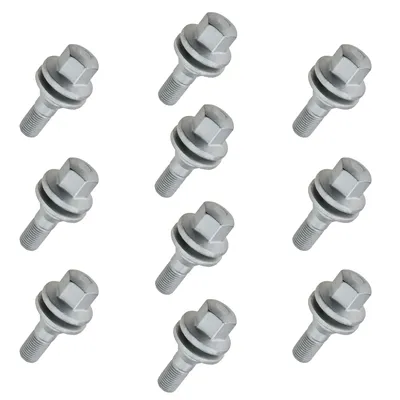 Immagine prodotto di 10x bullone ruota a collare piatto, M12x1,25, lunghezza filettatura: 18 mm SW17, GEOMET