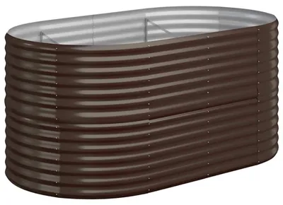 Obrázok produktu pre vidaXL Zvýšená posteľ Pozinkovaná oceľ 152x80x68 cm Hnedá