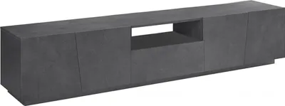 Produktbild von Fernsehschrank Dlori, Niedriges Sideboard für Wohnzimmer, Sockel für TV-Möbel, 100 %  Italy, cm 220x43h46, Schiefer