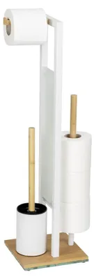 Image de Combine brosse et porte-papier toilette Rivalta blanc