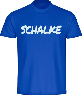 Produktbild von multifanshop Herren T-Shirt - Schalke - Textmarker, blau, Größe 5XL