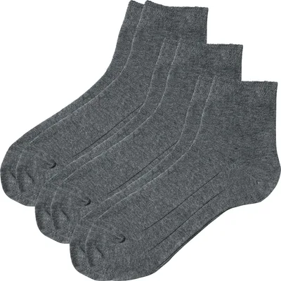Produktbild von Erwin Müller Uni-Kurzsocken 3 Paar grau 35 - 38