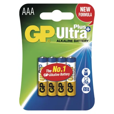 Image de Pile alcaline GP ULTRA PLUS LR03 AAA /4 pièces en pack/blister 1,5V