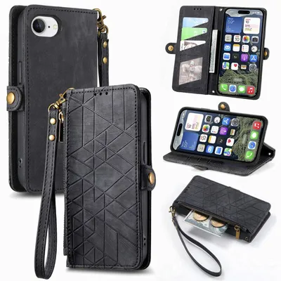 Obrázek produktu pro Pouzdro typu Book Wallet z umělé kůže s poutkem pro Apple iPhone 17e / 16e, černé