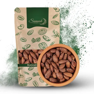 Produktbild von Sunnah Shop® Rauchmandeln 1kg geröstet & Geräuchert & gesalzen | Knackige BBQ Mandeln mit herzhaftem Raucharoma | vegan protein