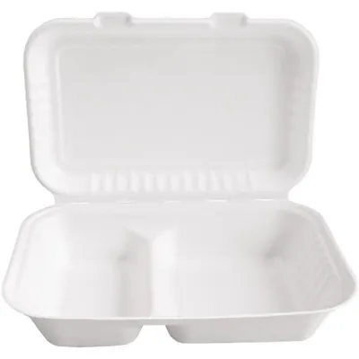 Produktbild von NATURE Star Zuckerrohr-Lunchbox innen 2-geteilt mit Deckel 25 Stück