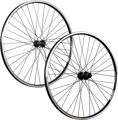 Produktbild von 26 Zoll Laufradsatz geöst Shimano Cues QC400 Disc DT Swiss schwarz QR