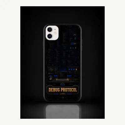 Productafbeelding van iPhone 11 hoesje, telefoonhoesje, beschermhoesje, case met debuggingsmotief – LUNØIR ©