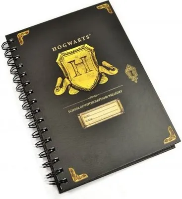 Produktbild von Harry Potter - Drahtgebundes Notizbuch, Hogwarts, A5 BS3128 (Einheitsgröße) (Schwarz/Gold)
