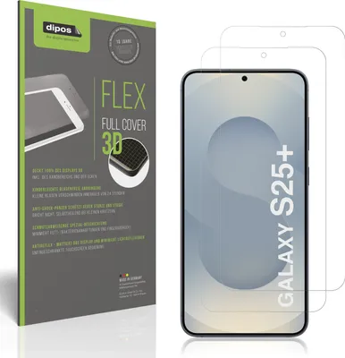 Produktbild von 2x Full Cover Schutzfolie matt für Samsung Galaxy S25+ Panzerfolie Anti-Shock