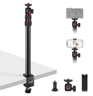 Produktbild von NEEWER Kamera Tischstativ Lichtstativ mit Telefonhalter und 360° Kugelkopf, 43-1
