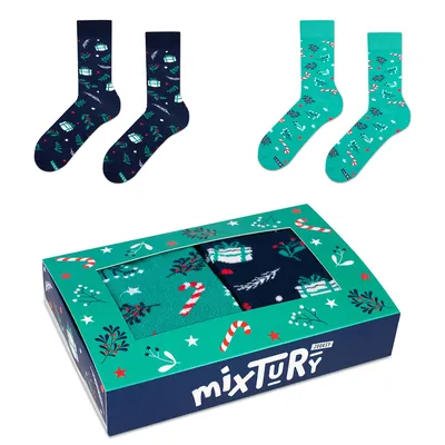 Produktbild von ZOOKSY Weihnachten Socken für Damen und Herren GIFT BOX Bunte Weihnachtssocken mit Weihnachtsmotiv, 41-46