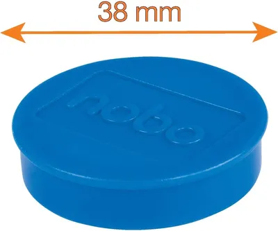 Image de Aimant rond 38mm VE=10 pièces bleu.