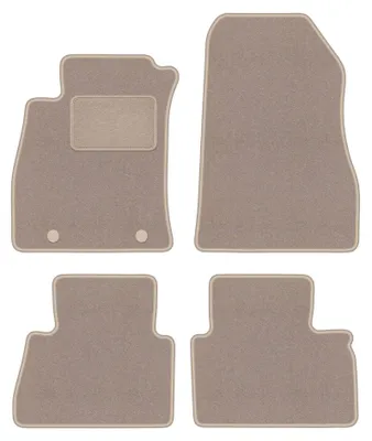 Produktbild von Velours-Fußmatten für Nissan Juke F15 2010-2017 (Crossover) – 4-tlg, Beige, passgenau – Wielganizator LUX