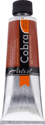 Image de Cobra Artist Peinture à l'huile miscible à l'eau Tube 150 ml rouge oxyde transparent 378