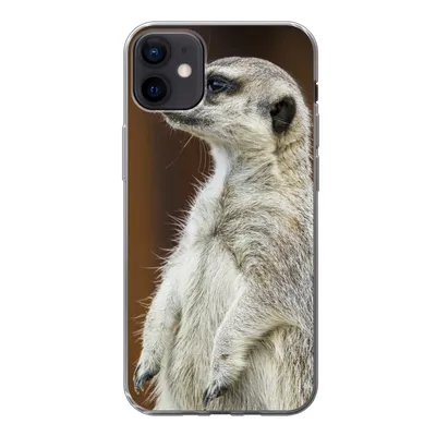 Produktbild von MuchoWow® Handyhülle Schutzhülle Hülle für iPhone 12 mini Erdmännchen - Tier - Spiel Silikon Softcase Handy Hülle - Bild