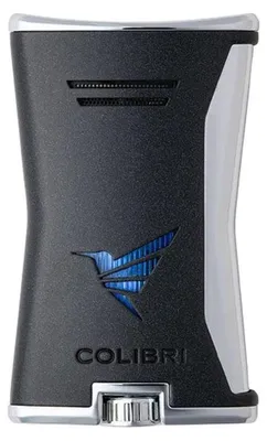 Produktbild von Colibri Feuerzeug Slim Schwarz/Chrome, unbefüllt