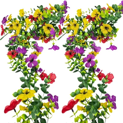 Immagine prodotto di Omgoods - Set di 2 ghirlande di fiori artificiali per decorazione
