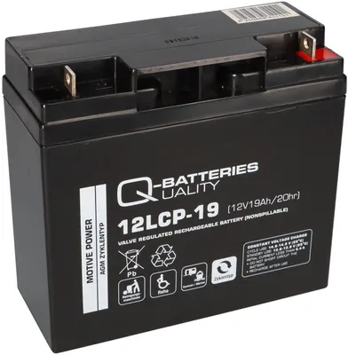 Immagine prodotto di Q-Batteries 12LCP-19 / 12V - 19Ah batteria al piombo acido tipo AGM - Deep Cycle VRLA