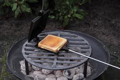 Productafbeelding van Esschert Design FF296, Pan voor wafels, Zwart, Hout, Barbecue, Gietijzer, Hout, Berkenhout