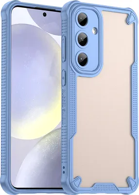 Produktbild von Schutzhülle für Samsung Galaxy S24+, transluzente matte Rückseite, TPU Bumper Case Blau