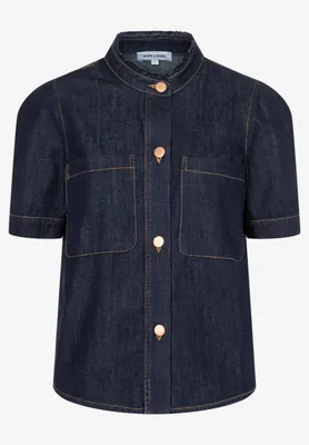 Produktbild von MORE & MORE Denim Blouse dark blue denim 34