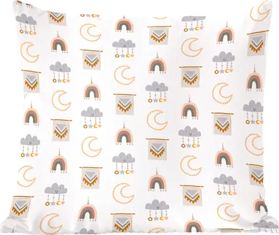 Produktbild von MuchoWow® Zierkissen Sofakissen Wohnzimmer Dekokissen 40x40 cm Illustrationen - Muster - Kinderzimmer - Foto Kissen - Schlafzimmer Dekoration