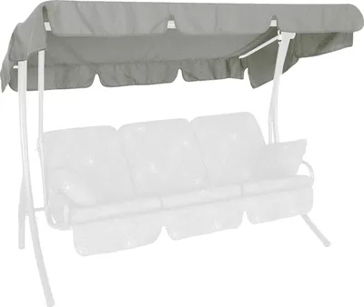 Produktbild von Angerer Sonnendach 210 x 145 cm Swingtex hellgrau Hollywoodschaukel Ersatzdach