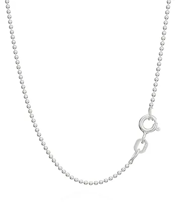Imagen del producto de Cadena de bolitas de plata, modelo 3638, 50 cm de largo, 2,2 gramos, 1,2 mm de ancho