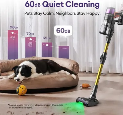 Immagine prodotto di Aspirapolvere a bastone a batteria U20 - Potenza di aspirazione 55 kPa - Serbatoio raccoglipolvere da 1,5 l - Autonomia di 60 min - Tubo pieghevole da 65 cm - Sistema di filtraggio a 7 livelli - Spina UE 220–240 V