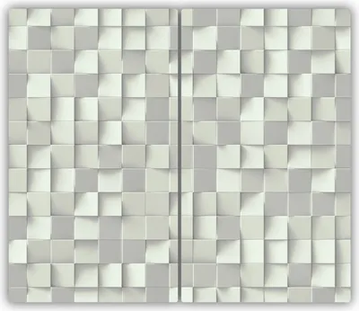 Produktbild von Tulup Glas-Herdabdeckplatte - 2x30x52cm - Glaskeramikkochfeld-Abdeckung Spritzschutz Zweiteilig Geometrische Figuren