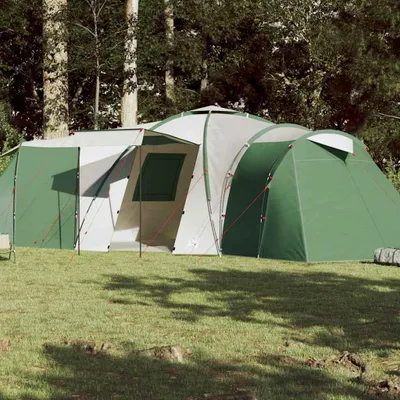 Immagine prodotto di vidaXL Tenda familiare a cupola 12 persone verde impermeabile