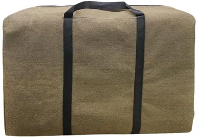 Image de Grand sac de transport à fermeture éclair - Sac de rangement en toile jumbo - Sac polyvalent - Sac de rangement - Solide et épais - Sac de rangement sous le lit - Poignée - Marron
