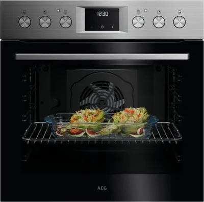 Produktbild von AEG - OO10HSM (OU5AE20SM + HE604062XB) - Einbauherdset - Reinigung mit Wasserdampf