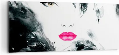 Produktbild von Bild auf Leinwand - Leinwandbild - Frau Abstraktion - 120x50cm - Wand Bild - Wanddeko - Wandbilder - Leinwanddruck - Bilder - Kunstdruck - Wanddekoration - Leinwand bilder - Wandkunst - AB120x50-3663