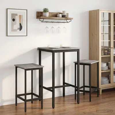 Obrázok produktu pre Maison Exclusive – Barový stôl, 52 x 52 x 110 cm, drevotrieska, farba Sonoma Grey