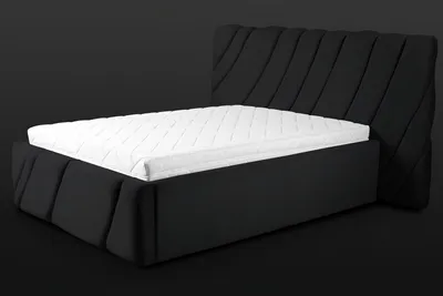 Produktbild von Schwarzes Bett Samt Betten Doppelbett 160x200 Design Hotel Einrichtung