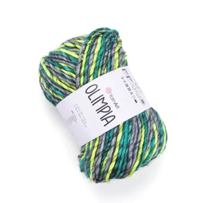 Produktbild von YarnArt Olimpia 1409 Wolle - Multicolor Bulky Garn 80%.Polyacryl, 20% Wolle, 100m/100g