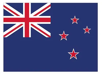 Produktbild von Printwear - Fahne, Neuseeland LT3334 (150 cm x 90 cm) (Marineblau/Weiß/Rot)