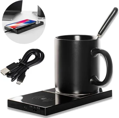 Produktbild von Intelligenter Tassenwärmer fürs Büro, 2-in-1 multifunktionaler elektrischer Tassenwärmer, USB-beheizbarer Untersetzer für Kakao, Tee, Milch (Ausführung 1)