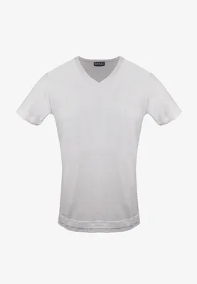 Produktbild von Diesel Herren T-Shirt, Weiß, 100% Baumwolle, V-Ausschnitt