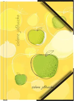 Productafbeelding van Tetis A4 map met elastiekband - appelmotief (6 stuks)