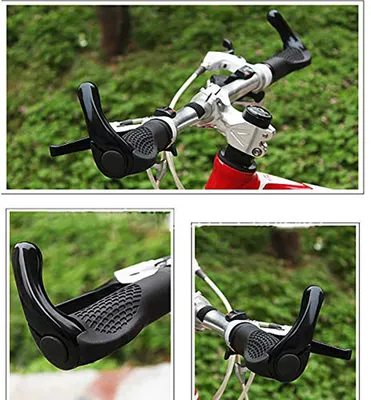 Produktbild von Fahrradgriffe ergonomisch, Gummi, mit Lenkerenden, MTB Mountainbike, für Fahrräder