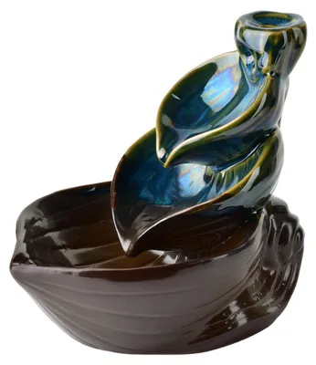Productafbeelding van Rookincensebrander, keramiek, waterervalmodel, 10x10x11,5 cm, geglazuurd, 1 stuk