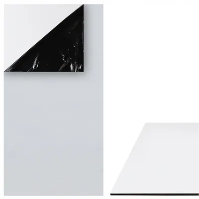 Produktbild von Aluverbundplatte Weiß 50x100 cm 3mm ACP ACM Platte Alu Werbeschild Zuschnitt für UV Druck Folierung