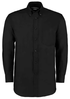 Obrázek produktu pro Kustom Kit – pánská košile, oxfordský styl, klasická, dlouhé rukávy LT5391 (48,5 cm) (černá)