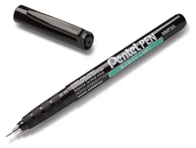 Zdjęcie produktu dla Pentel NMF50-AO, Czarny, Końcówka cienka, Czarny, Drobny, 0,6 mm